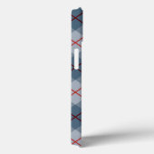 Coques Case-Mate iPhone Rayure Bleu-Rouge de plaid polarisé (Verso / Droite)