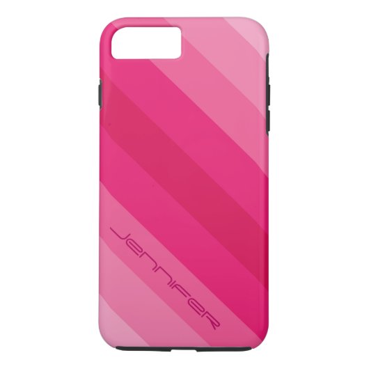 Coques Case-Mate iPhone Rayure cinq diagonale rose avec dur fait sur (Dos)