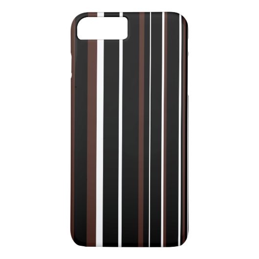 Coques Case-Mate iPhone Rayure de code-barres noir, marron et blanc (Dos)