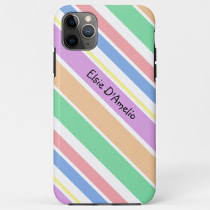 Case-Mate iPhone Case Rayure diagonale girly colorée personnalisée