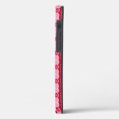Coques Case-Mate iPhone Rayure ondulée rose et rouge Starburst (Verso / Gauche)