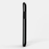 Coques Case-Mate iPhone Rayure Safari noire avec nom (Dos/Droite)