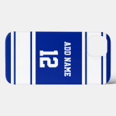 Coques Case-Mate iPhone Rayure sportive bleu et blanc (Verso (horizontal))