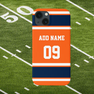 Case-Mate iPhone Case Rayure Sportive Bleu Nuit et Orange