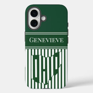 Coques iPhone 16 Rayure verte de l'Ohio