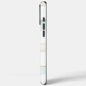 Coques Case-Mate iPhone Rayures à carreaux bleu crème blanc  (Verso / Gauche)