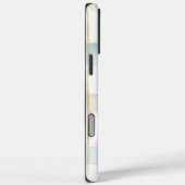 Coques Case-Mate iPhone Rayures à carreaux bleu crème blanc  (Verso / Droite)