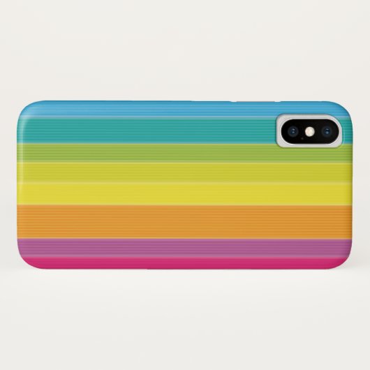 Coques Case-Mate iPhone Rayures arc-en-ciel (Dos (Horizontal))