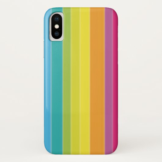 Coques Case-Mate iPhone Rayures arc-en-ciel (Dos)