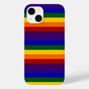 Coque Pour iPhone 14 Rayures arc-en-ciel