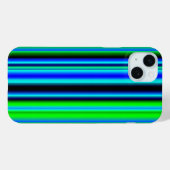 Coques Case-Mate iPhone Rayures arc-en-ciel bleu vert (Verso (horizontal))