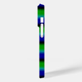 Coques Case-Mate iPhone Rayures arc-en-ciel bleu vert (Verso / Gauche)