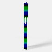 Coques Case-Mate iPhone Rayures arc-en-ciel bleu vert (Verso / Droite)
