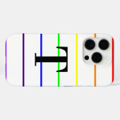 Coques Case-Mate iPhone Rayures arc-en-ciel monogrammes (Verso (horizontal))