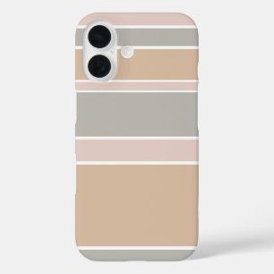 Coques iPhone 16 Rayures beige