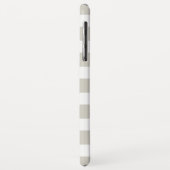 Coques Case-Mate iPhone Rayures beiges de toile classiques - nom (Dos/Gauche)