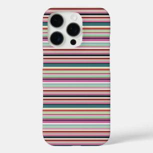 Coques iPhone 16 Pro Rayures blanches colorées mignonnes