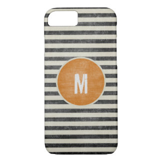 Case-Mate iPhone Case Rayures blanches noires patinées de rétro