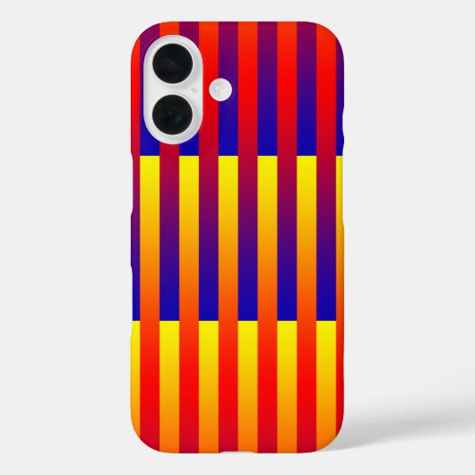Coques Case-Mate iPhone Rayures Bleu Rouge Jaune (Verso)