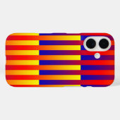 Coques Case-Mate iPhone Rayures Bleu Rouge Jaune (Verso (horizontal))