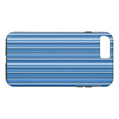 Coques Case-Mate iPhone Rayures Bleues (Dos (Horizontal))