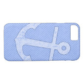 Coques Case-Mate iPhone Rayures bleues d'Ancre (Dos (Horizontal))