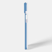 Coques Case-Mate iPhone Rayures Bleues et Blanches Monogrammées (Verso / Gauche)