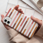 Coque Pour iPhone 14 Pro Rayures Blush Neutral Moderne<br><div class="desc">Bandes audacieuses en rose,  blush,  argile,  brun,  bronzé,  rouille et terre cuite. Ce boîtier téléphonique est élégant et moderne,  avec votre nom ou message personnalisé.</div>