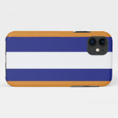 Coques Case-Mate iPhone rayures Brown, bleu marine et blanches (Dos (Horizontal))