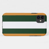 Coques Case-Mate iPhone rayures Brown, vert foncé et blanches (Dos (Horizontal))