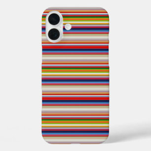 Coques iPhone 16 Plus Rayures colorées chaudes
