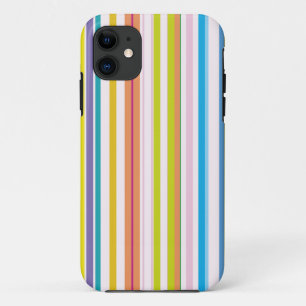 Coque iPhone 11 Rayures colorées multi