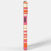 Coques Case-Mate iPhone Rayures complexes - Rose, Orange et Crème (Verso / Droite)