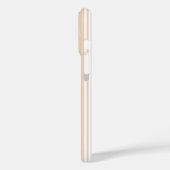 Coques Case-Mate iPhone Rayures de bonbon beige et blanc (Verso / Gauche)