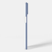 Coques Case-Mate iPhone Rayures de bonbon bleu gris et blanc (Verso / Droite)
