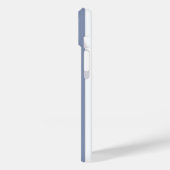 Coques Case-Mate iPhone Rayures de bonbon bleu gris et blanc (Verso / Gauche)