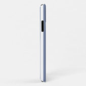Coques Case-Mate iPhone Rayures de bonbon bleu gris et blanc (Dos/Droite)