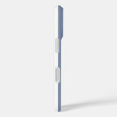 Coques Case-Mate iPhone Rayures de bonbon bleu gris et blanc (Verso / Droite)