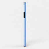 Coques Case-Mate iPhone Rayures de bonbon bleues et blanches (Dos/Droite)