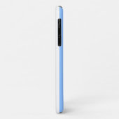 Coques Case-Mate iPhone Rayures de bonbon bleues et blanches (Dos/Gauche)