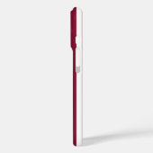 Coques Case-Mate iPhone Rayures de bonbon bordeaux et blanc (Verso / Gauche)