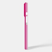 Coques Case-Mate iPhone Rayures de bonbon cerise et blanc (Verso / Gauche)