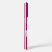 Coques Case-Mate iPhone Rayures de bonbon cerise et blanc (Verso / Droite)