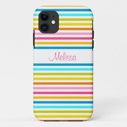 Coques Case-Mate iPhone rayures de bonbon été style printemps chic (Dos)