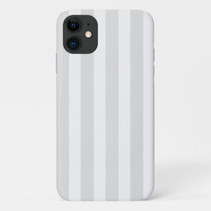 Case-Mate iPhone Case Rayures de bonbon gris clair et blanc