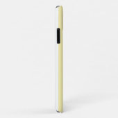 Coques Case-Mate iPhone Rayures de bonbon jaunes et blanches (Dos/Droite)