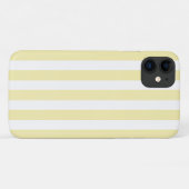 Coques Case-Mate iPhone Rayures de bonbon jaunes et blanches (Dos (Horizontal))