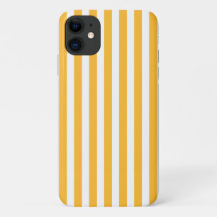 Case-Mate iPhone Case Rayures de bonbon jaunes et blancs ensoleillés