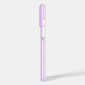 Coques Case-Mate iPhone Rayures de bonbon lilas violet et blanc (Verso / Gauche)