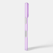 Coques Case-Mate iPhone Rayures de bonbon lilas violet et blanc (Verso / Droite)